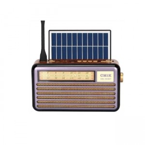 MK-193BT Επιτραπέζιο Ραδιόφωνο Ηλιακό με Bluetooth και USB - Μωβ