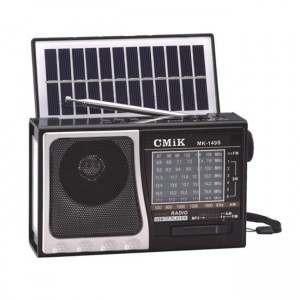CMIK MK-149S Φορητό Επιτραπέζιο Ραδιόφωνο Ηλιακό με Bluetooth - Μαύρο